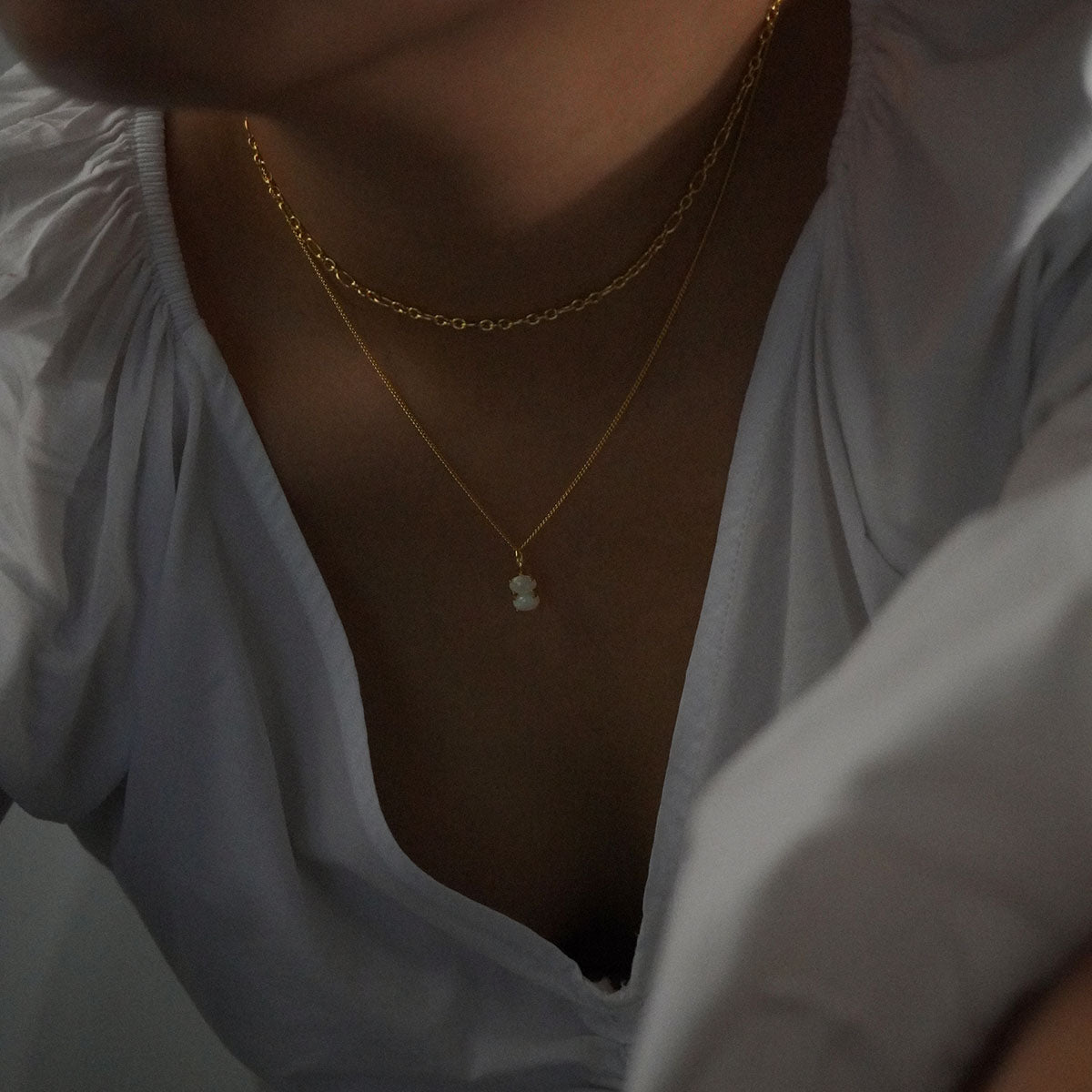 Eggie Opal Necklace