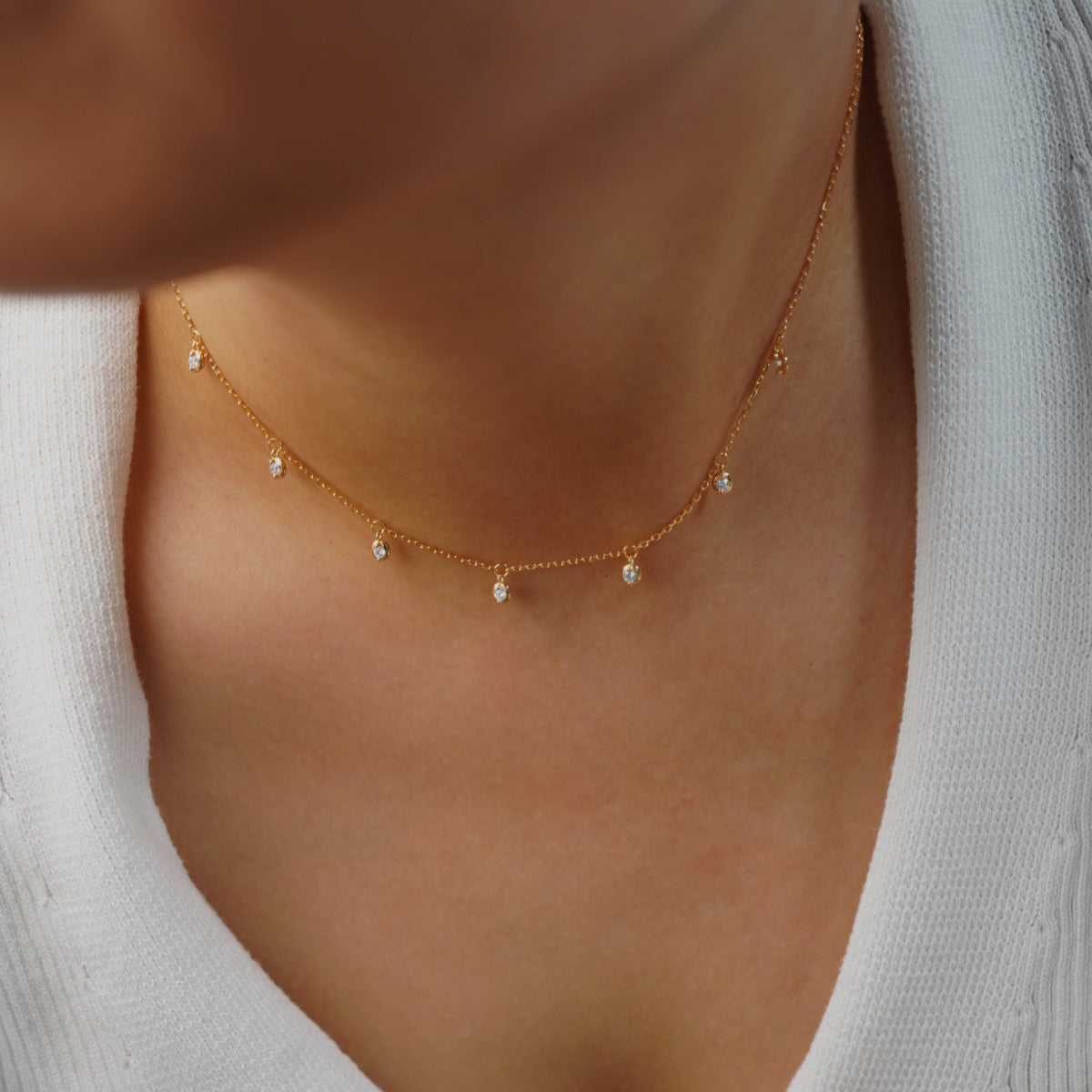 Multi Bezel Necklace
