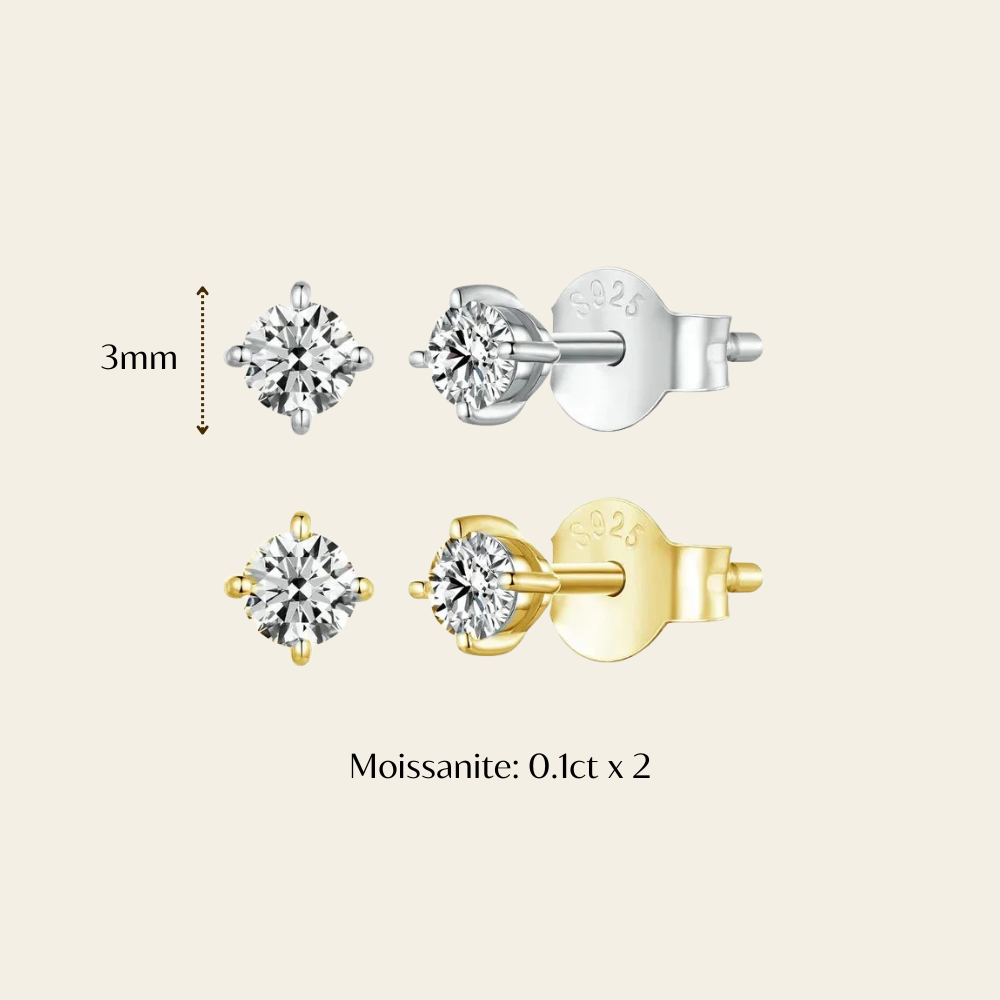 Moissanite Studs (0.1ct)