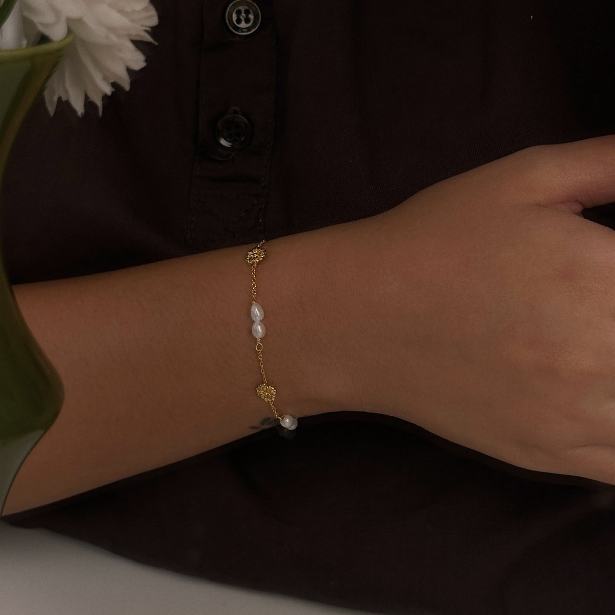 Gardenia Pearl Bracelet