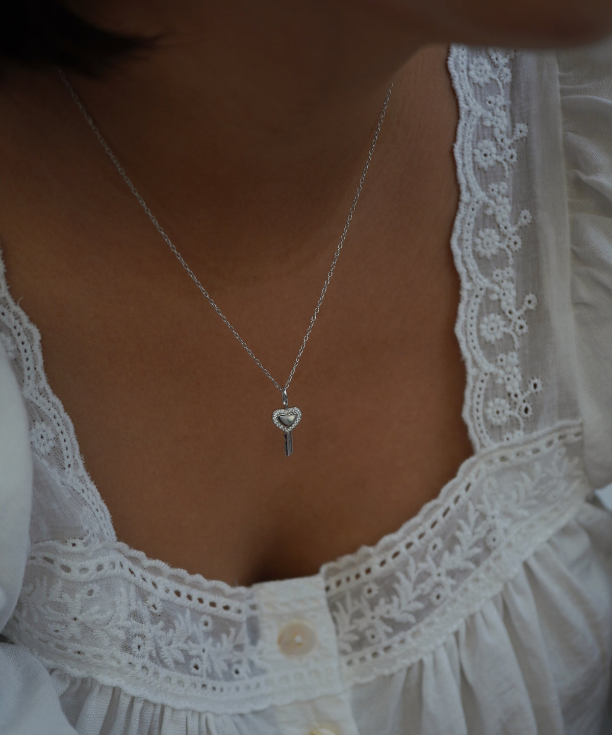 Pave Key Necklace