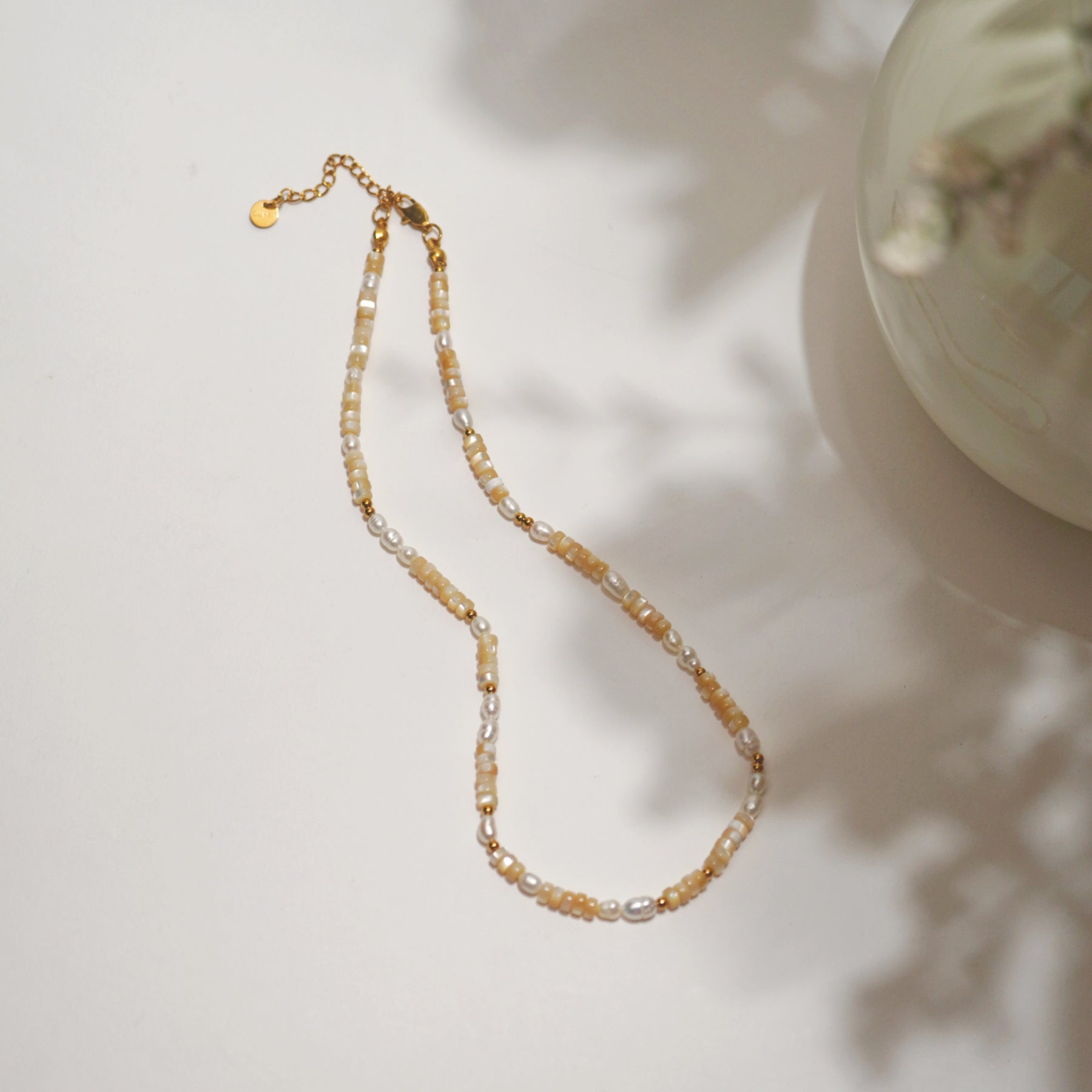 Donut Mother of Pearl Necklace