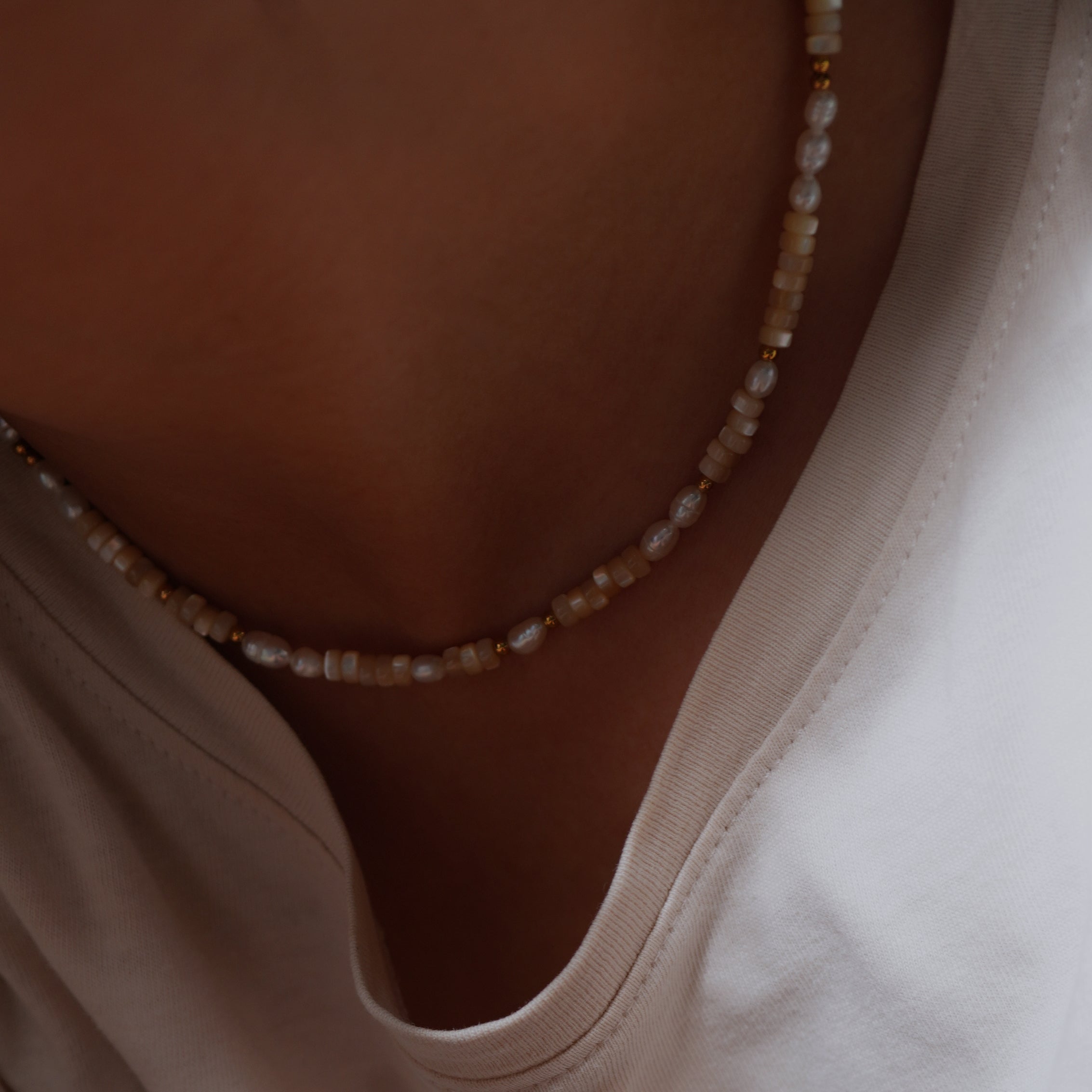 Donut Mother of Pearl Necklace