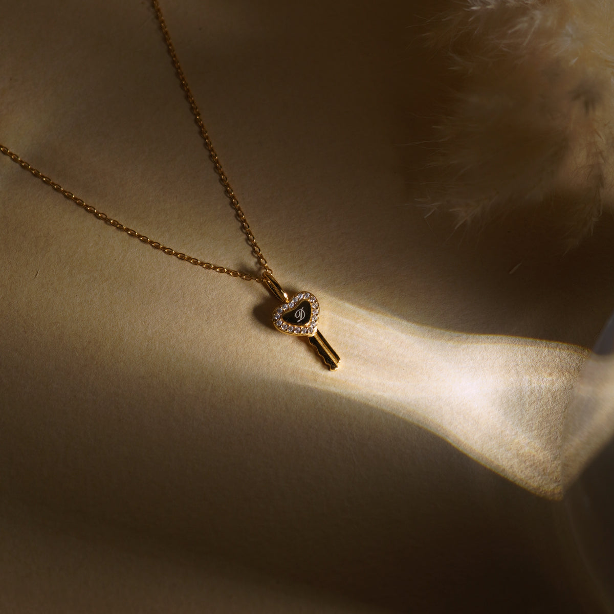 Pave Key Necklace