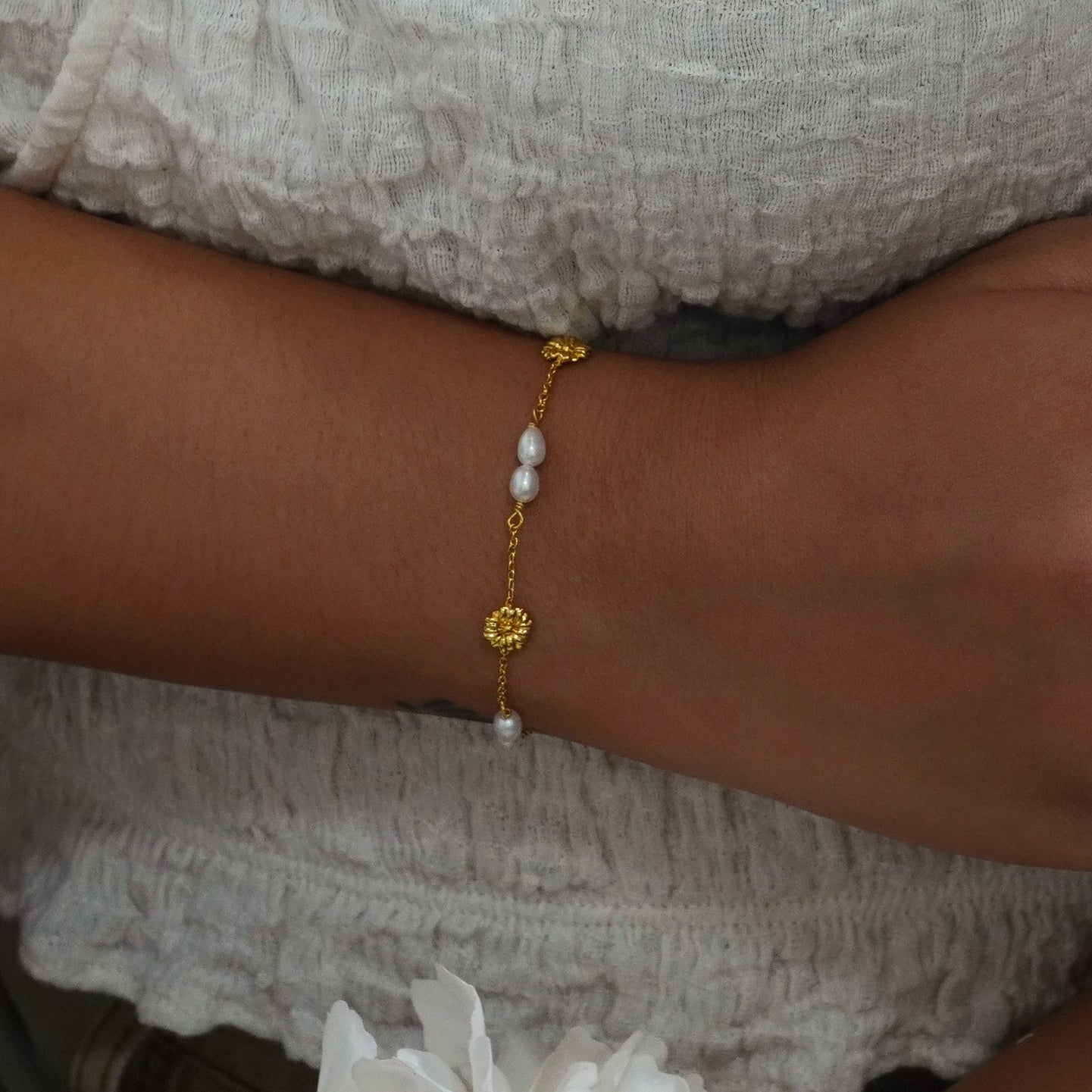 Gardenia Pearl Bracelet