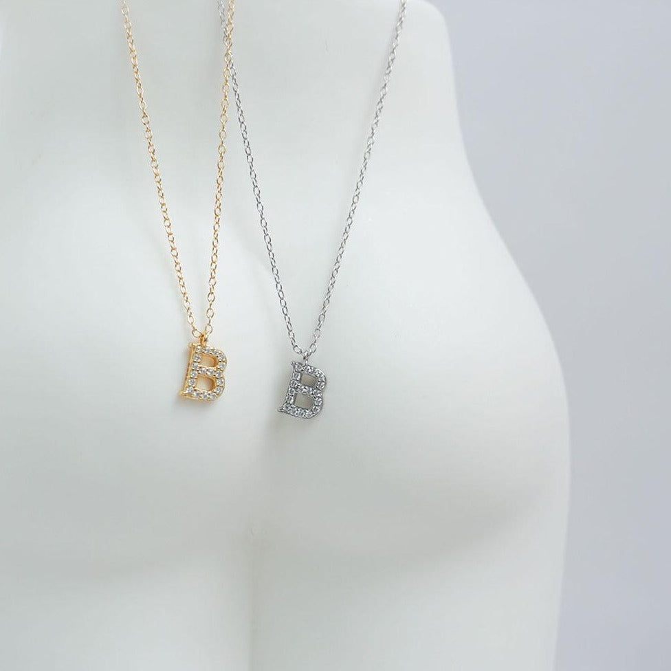 Pave Initial Necklace