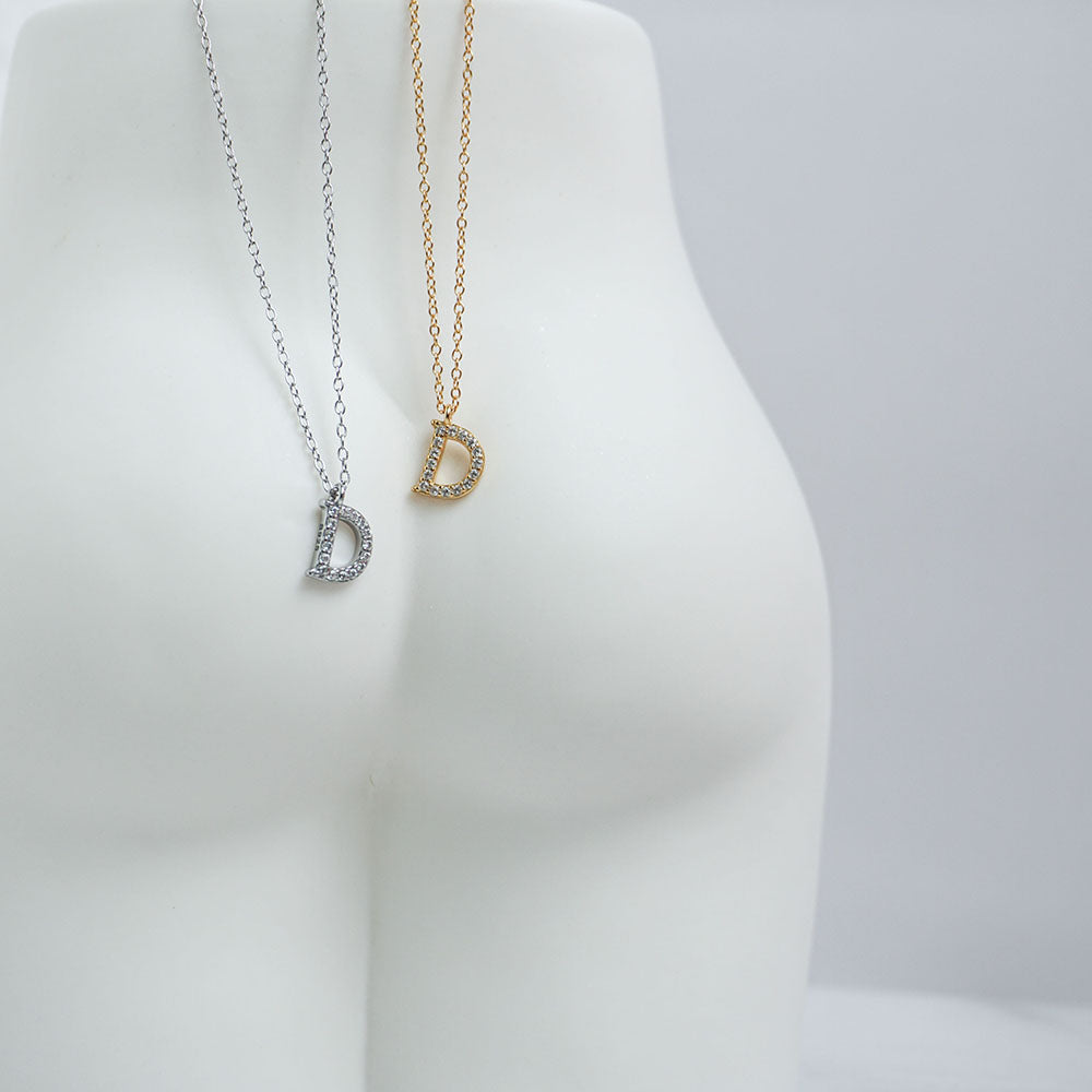 Pave Initial Necklace