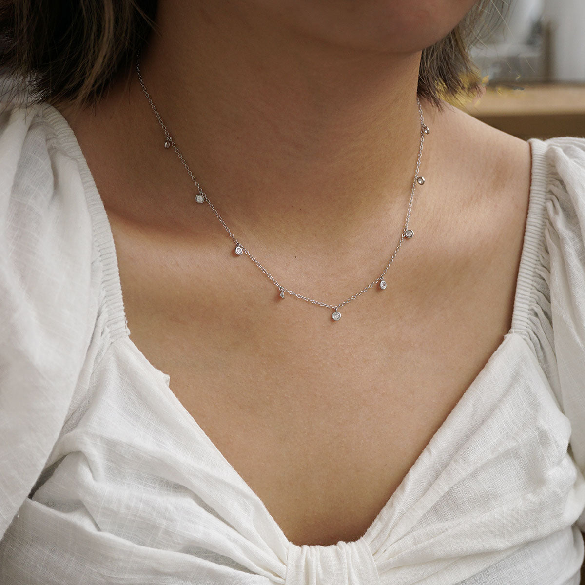 Multi Bezel Necklace