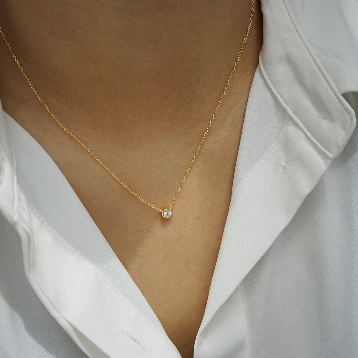 Single Bezel Necklace