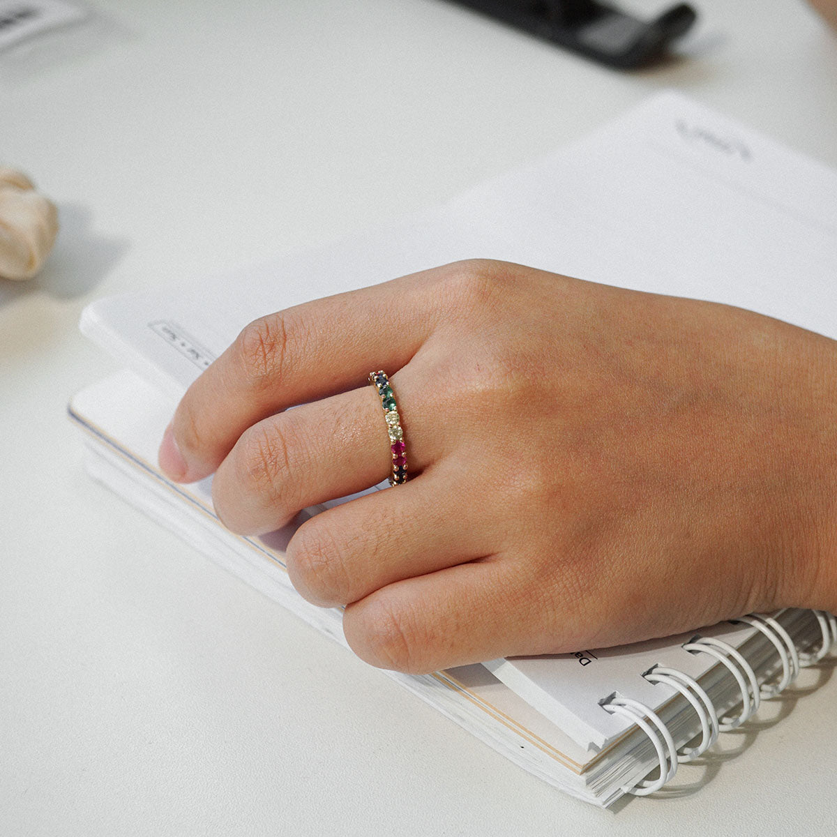 Rainbow Eternity Ring