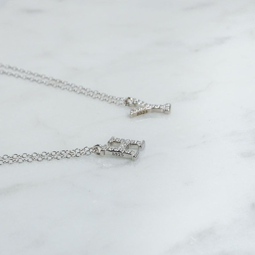 Pave Initial Necklace