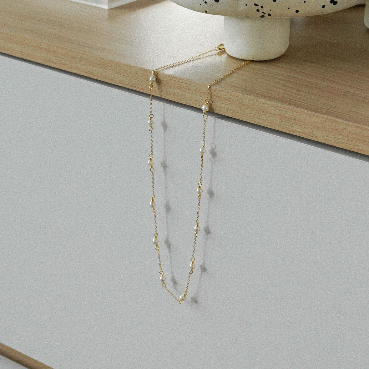 Pearl Station Necklace