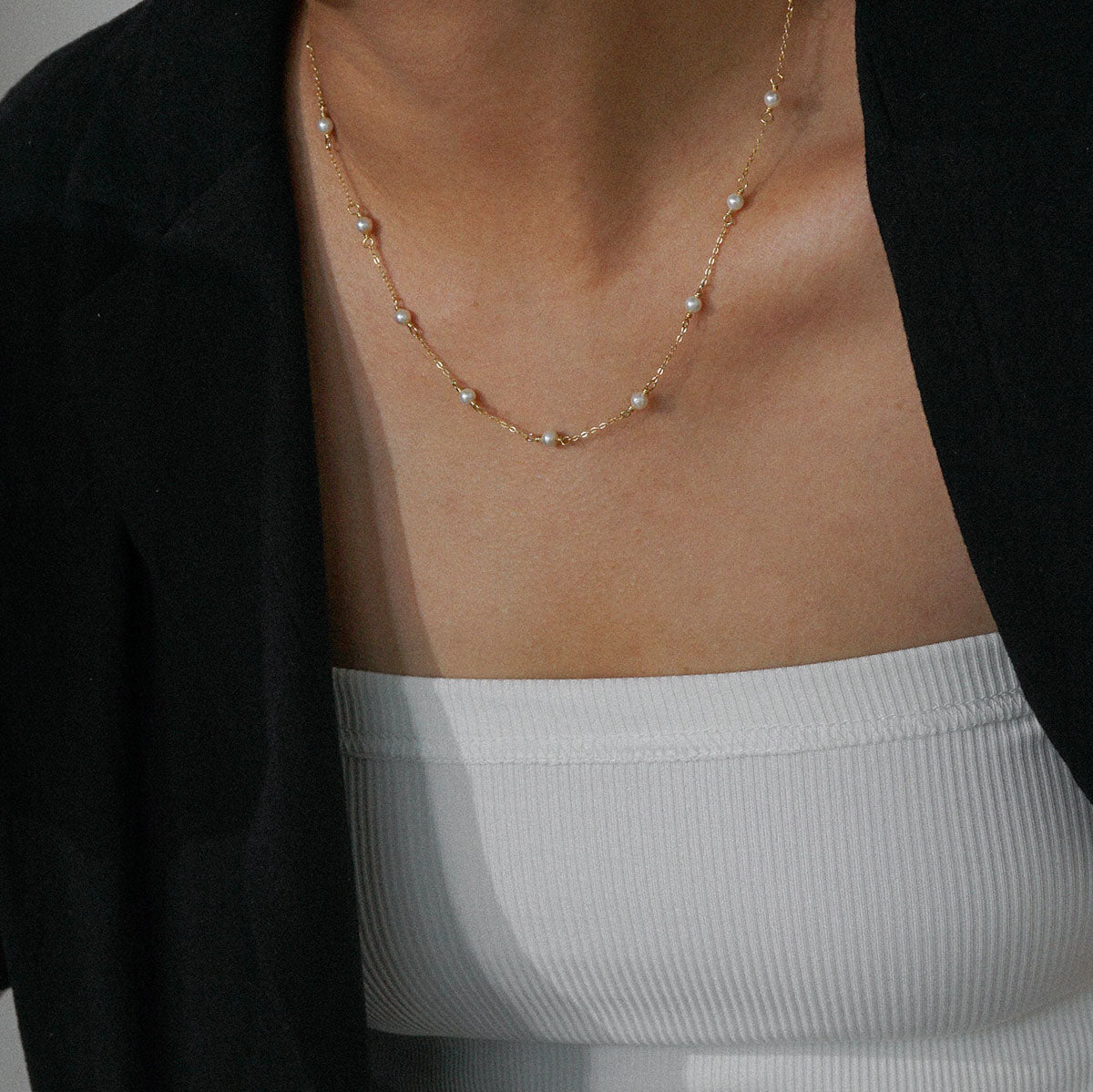 Pearl Station Necklace