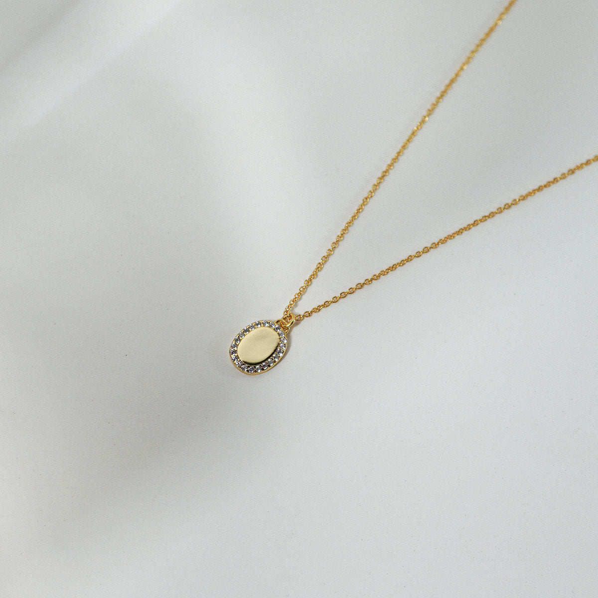 Pave Mirror Necklace