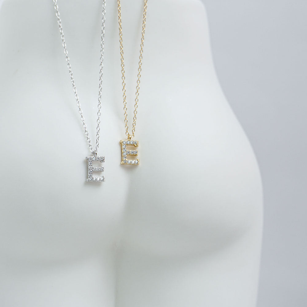 Pave Initial Necklace