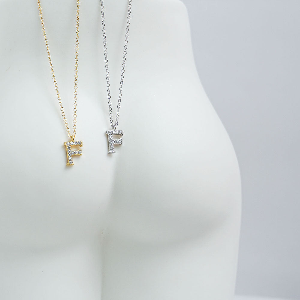 Pave Initial Necklace