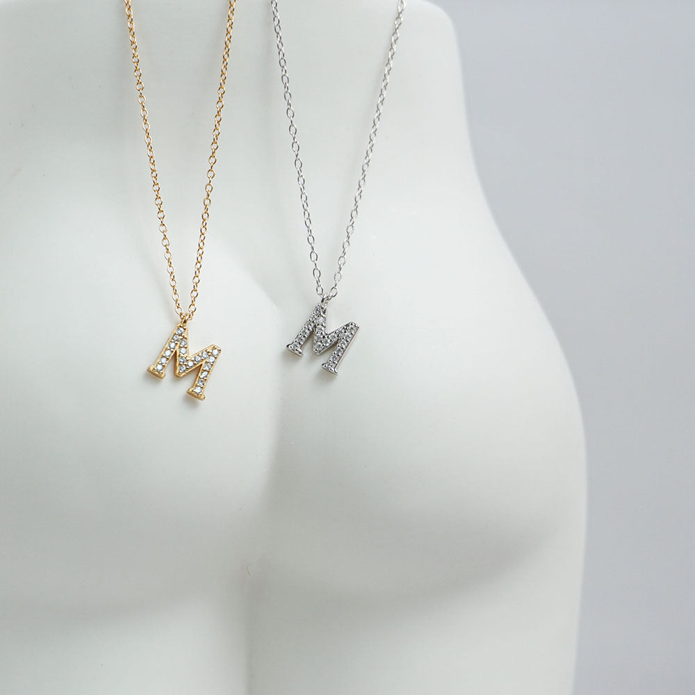 Pave Initial Necklace