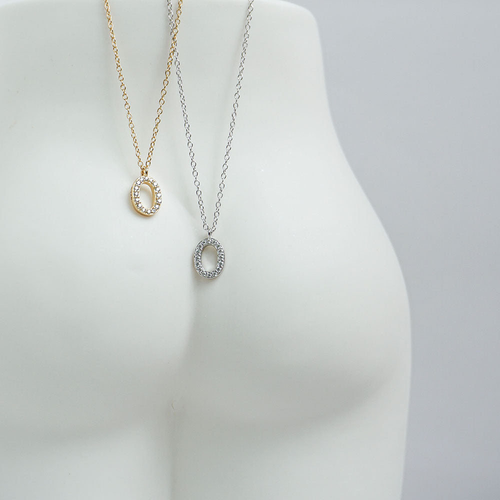 Pave Initial Necklace