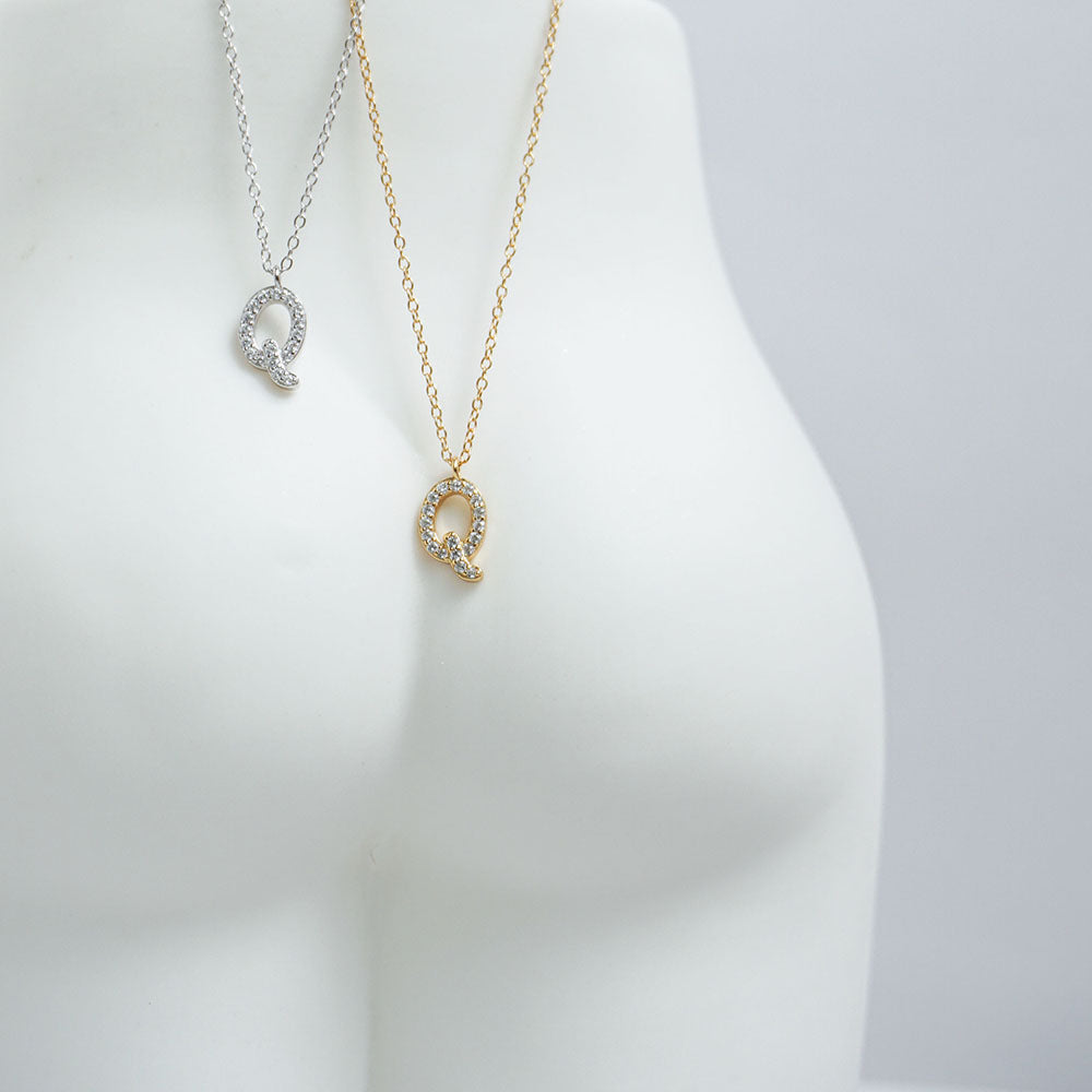 Pave Initial Necklace