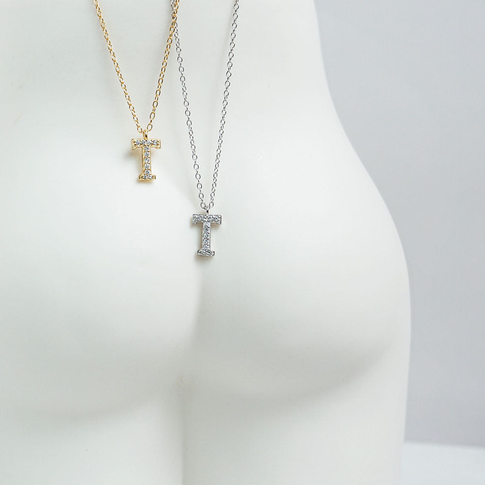 Pave Initial Necklace