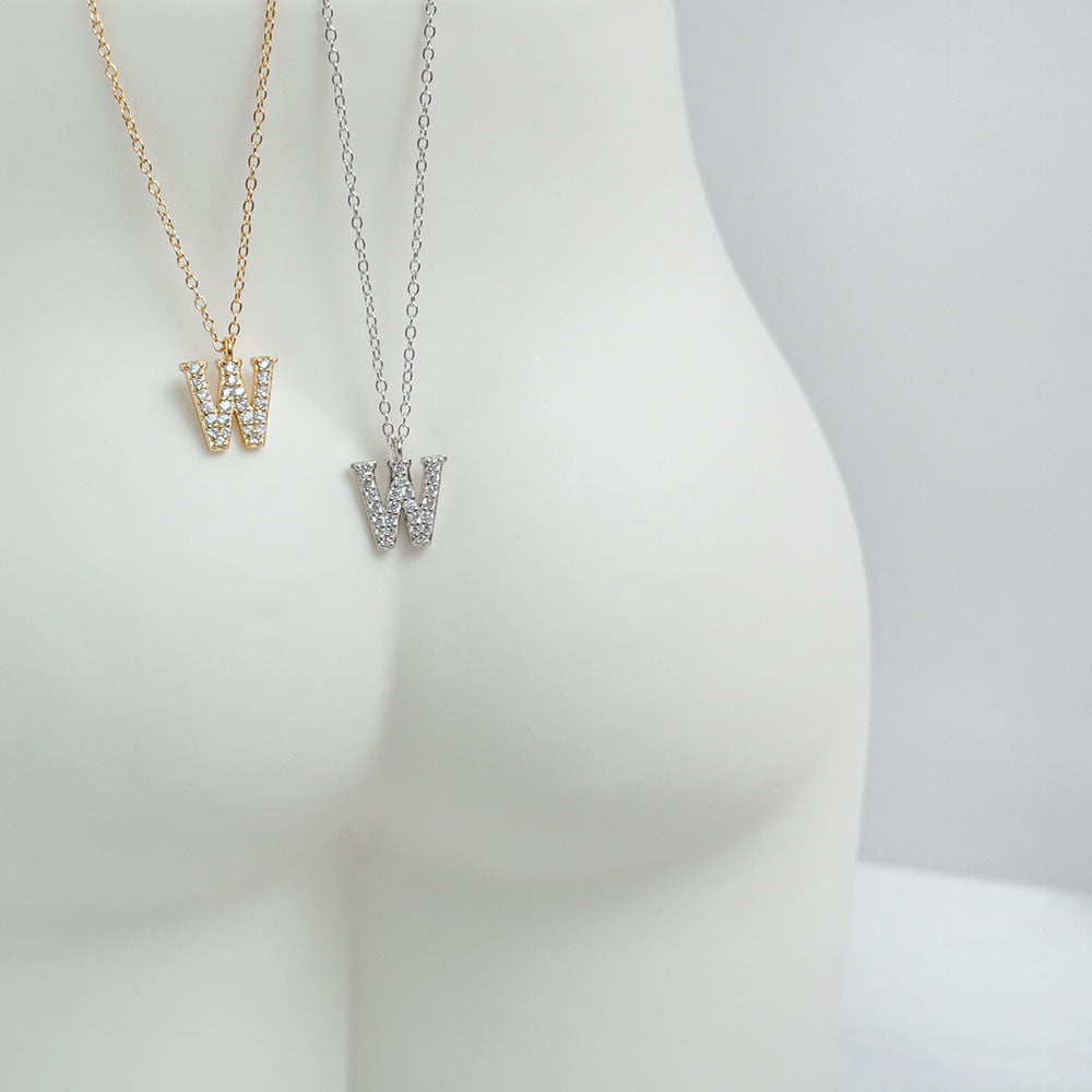 Pave Initial Necklace