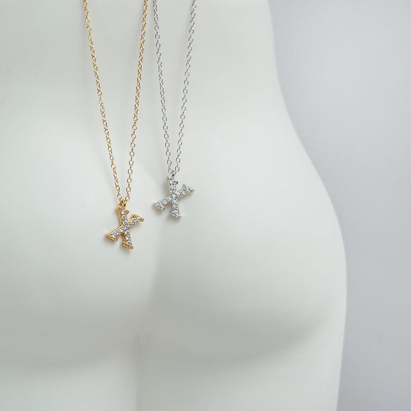 Pave Initial Necklace