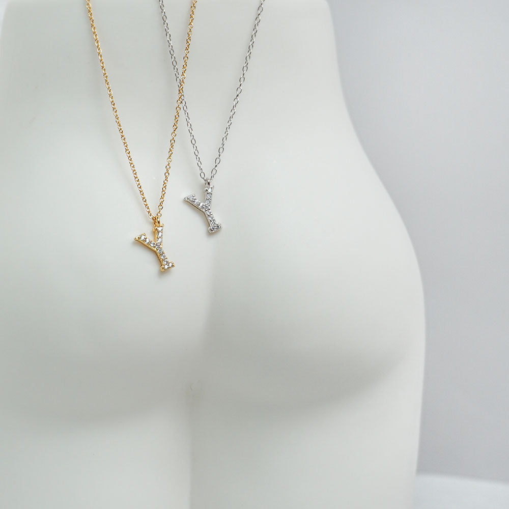 Pave Initial Necklace